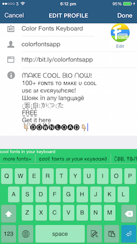 Color Fonts Keyboard